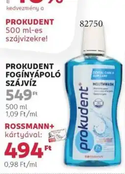 Rossmann Prokudent fogínyápoló szájvíz ajánlat