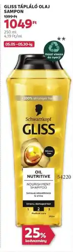Rossmann Gliss tápláló olaj sampon ajánlat