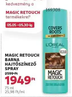 Rossmann Magic retouch barna hajtőszínező spray ajánlat