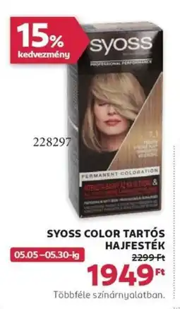 Rossmann Syoss color tartós hajfesték ajánlat