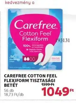 Rossmann Carefree cotton feel flexiform tisztasági betét ajánlat