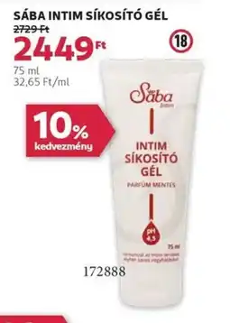 Rossmann Sába intim síkosító gél ajánlat