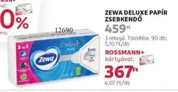 Rossmann Zewa deluxe papír zsebkendő ajánlat