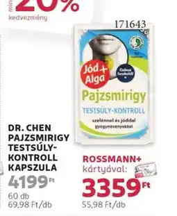 Rossmann Dr. chen pajzsmirigy testsúly-kontroll kapszula ajánlat