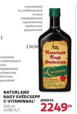 Rossmann Naturland nagy svédcsepp c-vitaminnal ajánlat
