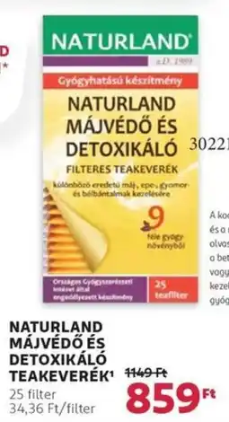 Rossmann Naturland májvédő és detoxikáló teakeverék ajánlat
