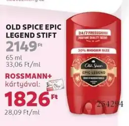 Rossmann Old spice epic legend stift ajánlat