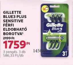 Rossmann Gillette blue3 plus sensitive férfi eldobható borotva ajánlat