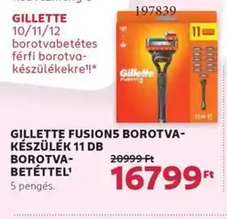 Rossmann Gillette fusions borotva- készülék 11 db borotva- betéttel ajánlat