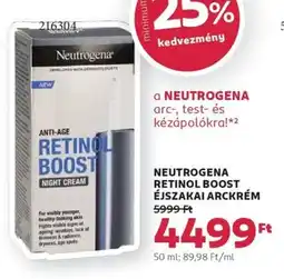 Rossmann Neutrogena retinol boost éjszakai arckrém ajánlat