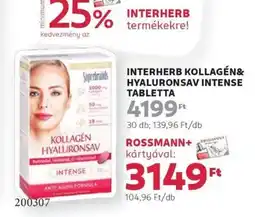 Rossmann Interherb kollagén& hyaluronsav intense tabletta ajánlat