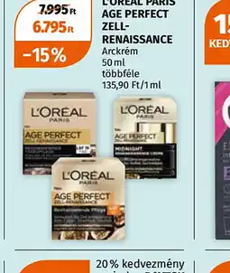 Müller L'Oréal Paris Age Perfect Zell-Renaissance Arckrém ajánlat