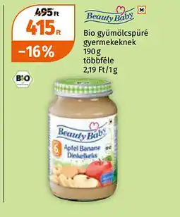 Müller Beauty Baby Bio gyümölcspüré ajánlat