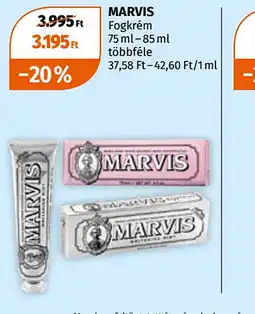 Müller Marvis Fogkrém ajánlat