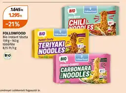 Müller Followfood Bio instant tészta ajánlat
