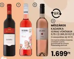 Spar MÉSZÁROS KADARKA SZÁRAZ VÖRÖSBOR ajánlat