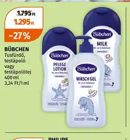 Müller Bübchen Tusfürdő, testápol vagy testápoltej ajánlat