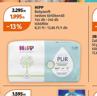 Müller Hipp Babysanft nedves törlőkendő ajánlat