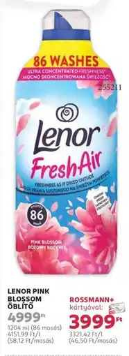 Rossmann Lenor pink blossom öblítő ajánlat