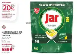 Rossmann Jar original all in one lemon mosogatógép tabletta ajánlat