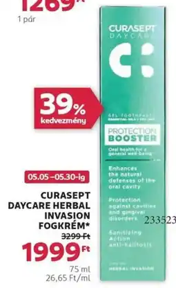 Rossmann Curasept daycare herbal invasion fogkrém ajánlat