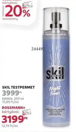 Rossmann Skil testpermet ajánlat