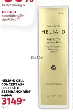 Rossmann Helia-d cell concept 45+ feszesítő szemránckrém ajánlat