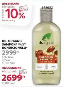 Rossmann Dr. organic sampon vagy kondicionáló ajánlat