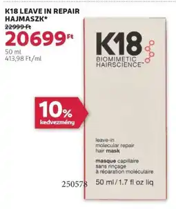 Rossmann K18 leave in repair hajmaszk ajánlat