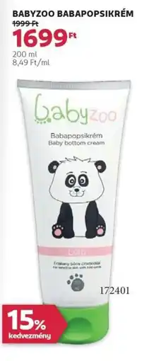 Rossmann Babyzoo babapopsikrém ajánlat