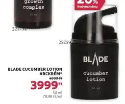Rossmann Blade cucumber lotion arckrém ajánlat