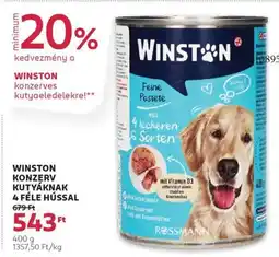 Rossmann Winston konzerv kutyáknak 4 féle hússal ajánlat