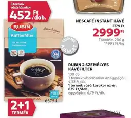 Rossmann Rubin 2 személyes kávéfilter ajánlat