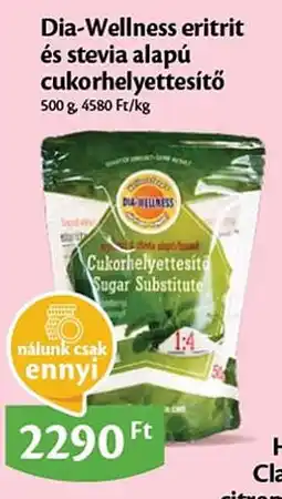 EcoFamily Dia-wellness eritrit és stevia alapú cukorhelyettesítő ajánlat