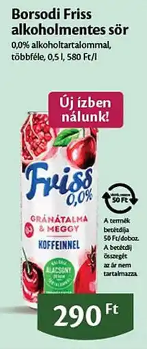 EcoFamily Borsodi Friss alkoholmentes sör ajánlat