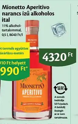 EcoFamily Mionetto Aperitivo narancs ízű alkoholos ital ajánlat