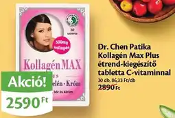 EcoFamily Dr. Chen Patika Kollagén Max Plus étrend-kiegészítő tabletta C-vitaminnal ajánlat