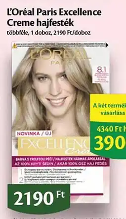 EcoFamily L'Oréal Paris Excellence Creme hajfesték ajánlat
