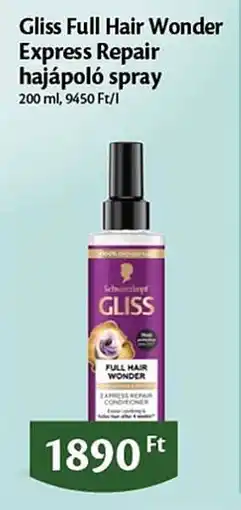 EcoFamily Gliss Full Hair Wonder Express Repair hajápoló spray ajánlat