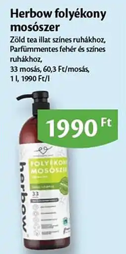 EcoFamily Herbow folyékony mosószer ajánlat