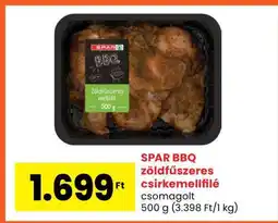 Spar SPAR BBQ zöldfűszeres csirkemellfilé ajánlat