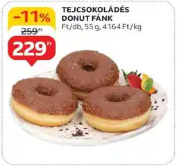 Auchan TEJCSOKOLÁDÉS DONUT FÁNK ajánlat