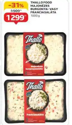 Auchan THALLO FOOD MAJONÉZES BURGONYA- VAGY FRANCIASALÁTA ajánlat
