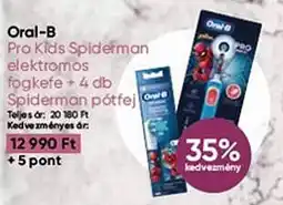 EcoFamily Oral-B Pro Kids Spiderman elektromos fogkefe stb. ajánlat