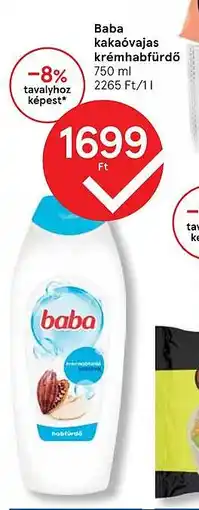 Tesco Baba kakaóvajas krémhabfürdő ajánlat