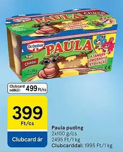 Tesco Paula puding ajánlat