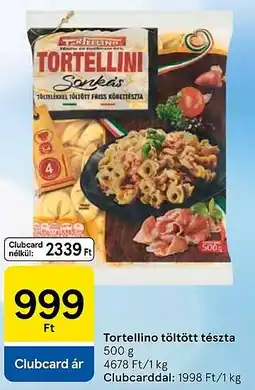 Tesco Tortellino töltött tészta ajánlat