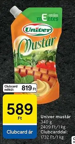 Tesco Univer mustár ajánlat