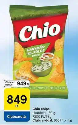Tesco Chio chips ajánlat
