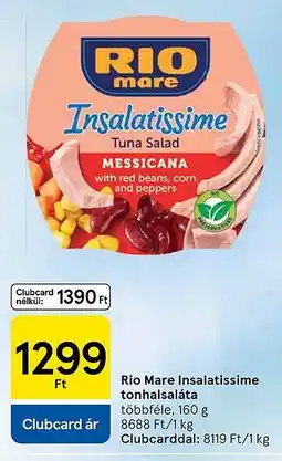 Tesco Rio Mare Insalatissime tonhalsaláta ajánlat